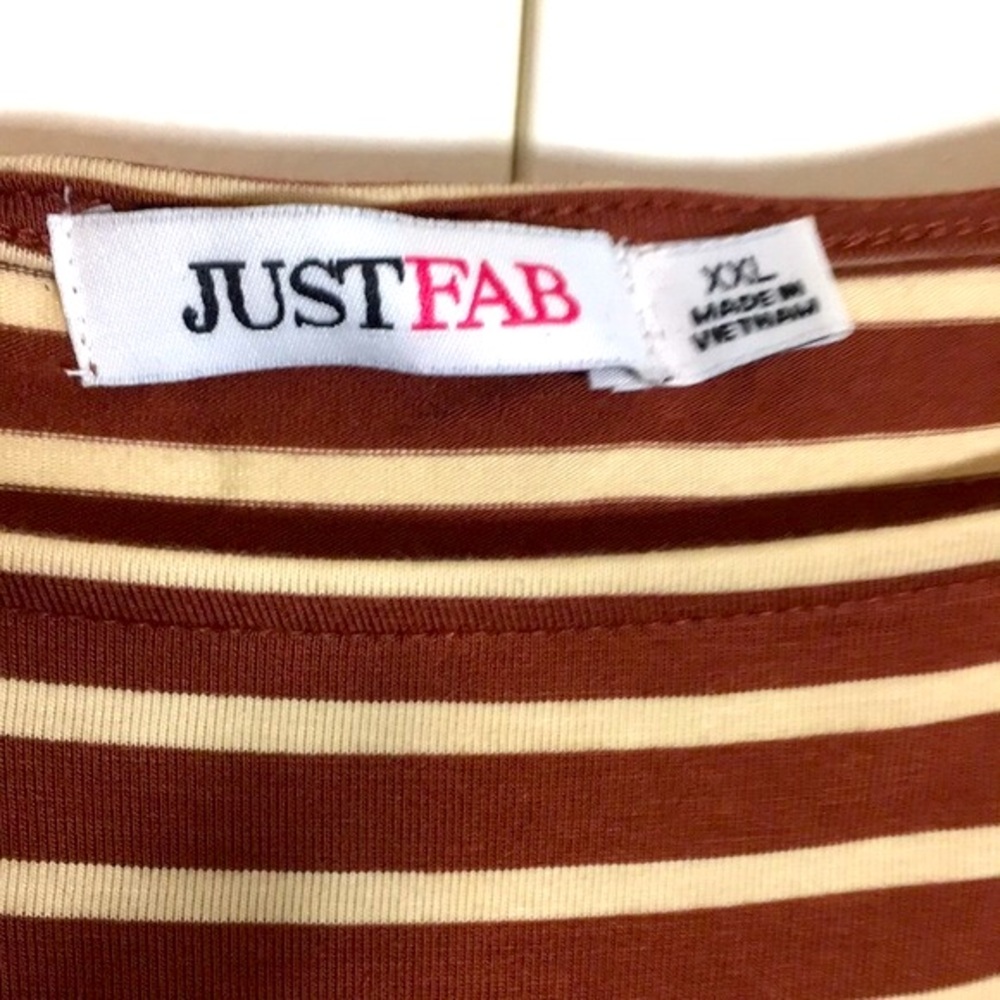 Boatneck Striped Midi Dress - Size XXL - Picture 6 of 8